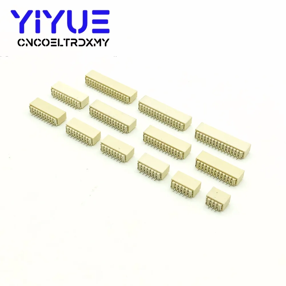 50Pcslot SH 1.0 mm Spacing Connector 2P3P4P5P6P7P8P9P10P11P12P Horizontal SMD Connector 1.0mm pitch patch plug (2)