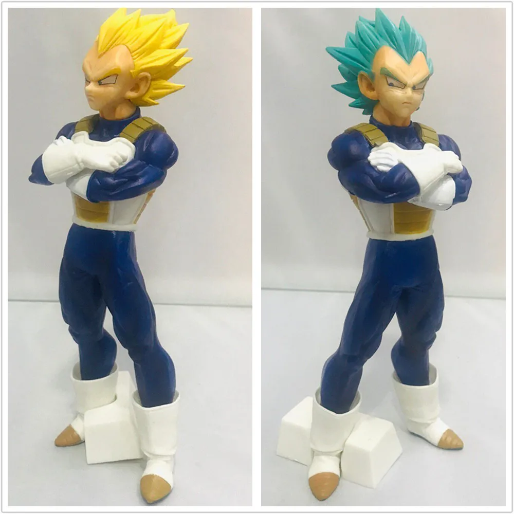 Dragon Ball Z Super Blue Vegeta Figure Toys Yellow Vegeta DBZ Model Anime Dragonball Decoration Home Men Gift Figma Doll XP