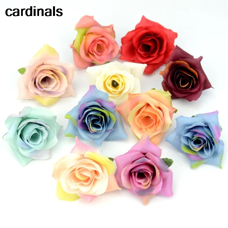 

10pcs 5.5CM High Quality Artificial Gradual Peony Flower Heads For Home Wedding Decoration DIY Scrapbooking Flower Heads