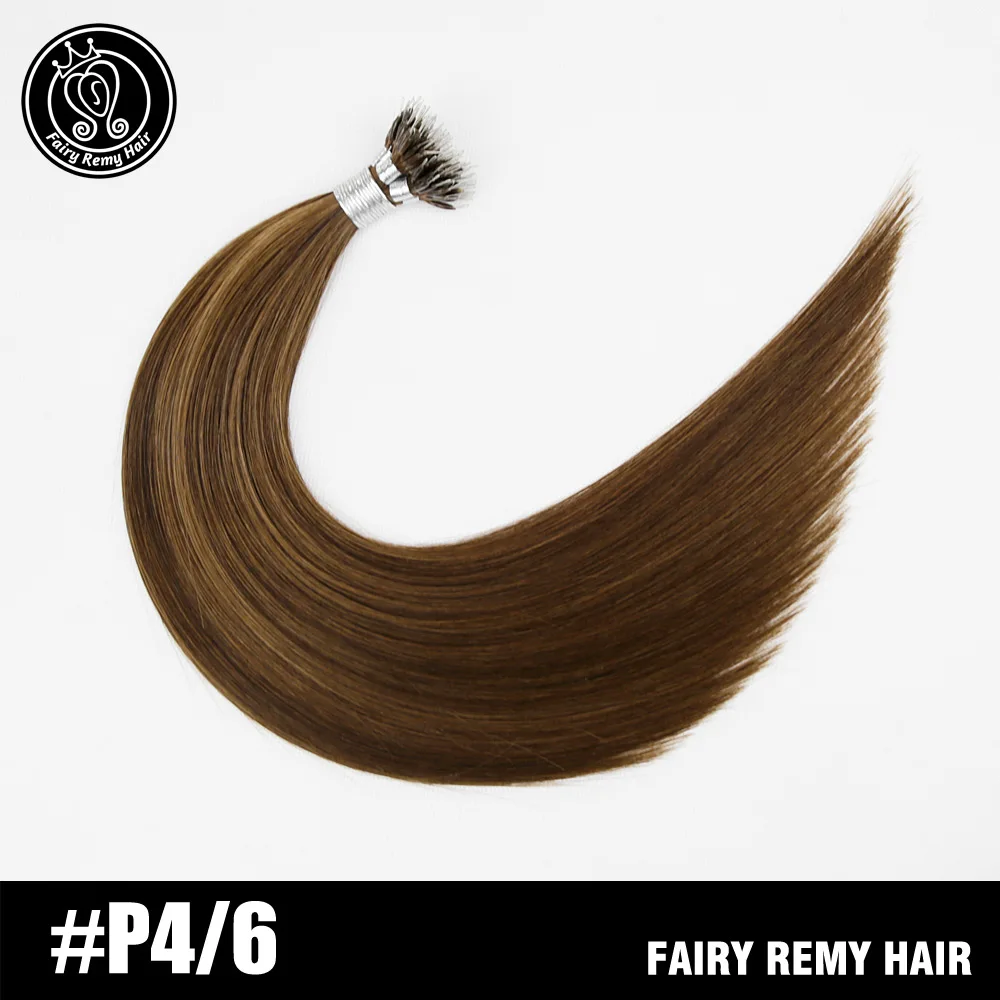 Сказочные волосы remy 1"-22" Remy микро бусы человеческие волосы для наращивания цвет пианино#18/22 кератин нано-Кольца для волос для наращивания человеческих волос - Цвет: P4-6