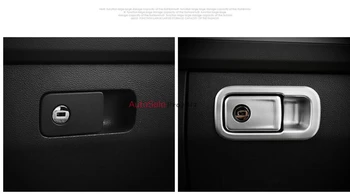 

For Volkswagen VW Atlas Teramont 2017 Left Drive Matte ABS Chrome plastic Interior Storage Handle Cover Frame Cover Trim 2pcs