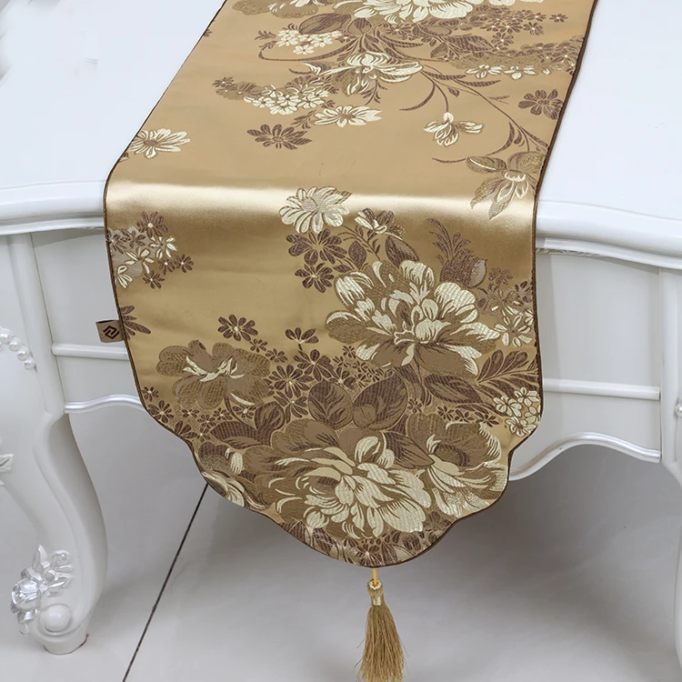 High End Jacquard Decorative Table Runner Rectangle Dining Table Protective Pads Tassel Luxury European style Coffee Table Cloth High End Jacquard Decorative Table Runner Rectangle Dining Table Protective Pads Tassel Luxury European style Coffee Table Cloth