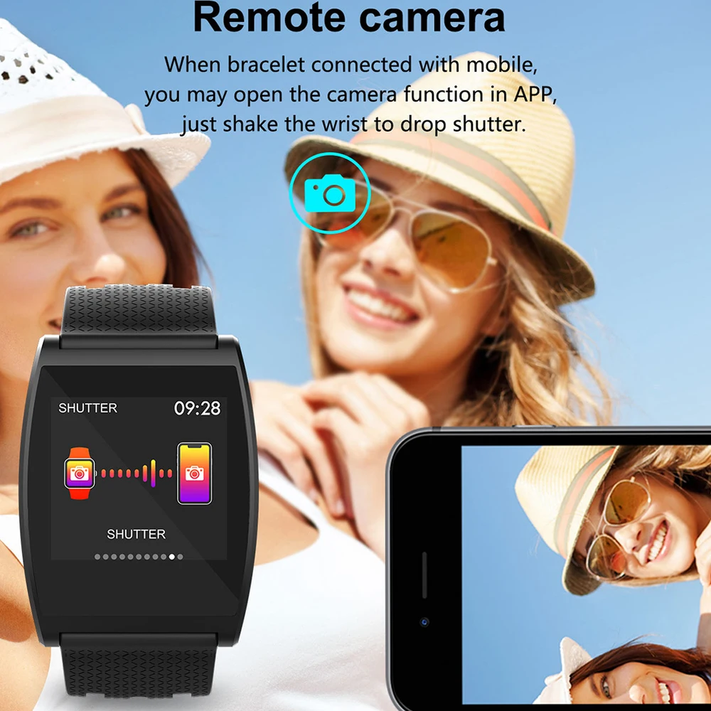 

New Smart Bracelet Blood Pressure Watch IP67 Waterproof Fitness Tracker Watch Heart Rate Monitor Pedometer Smart Band Women Men