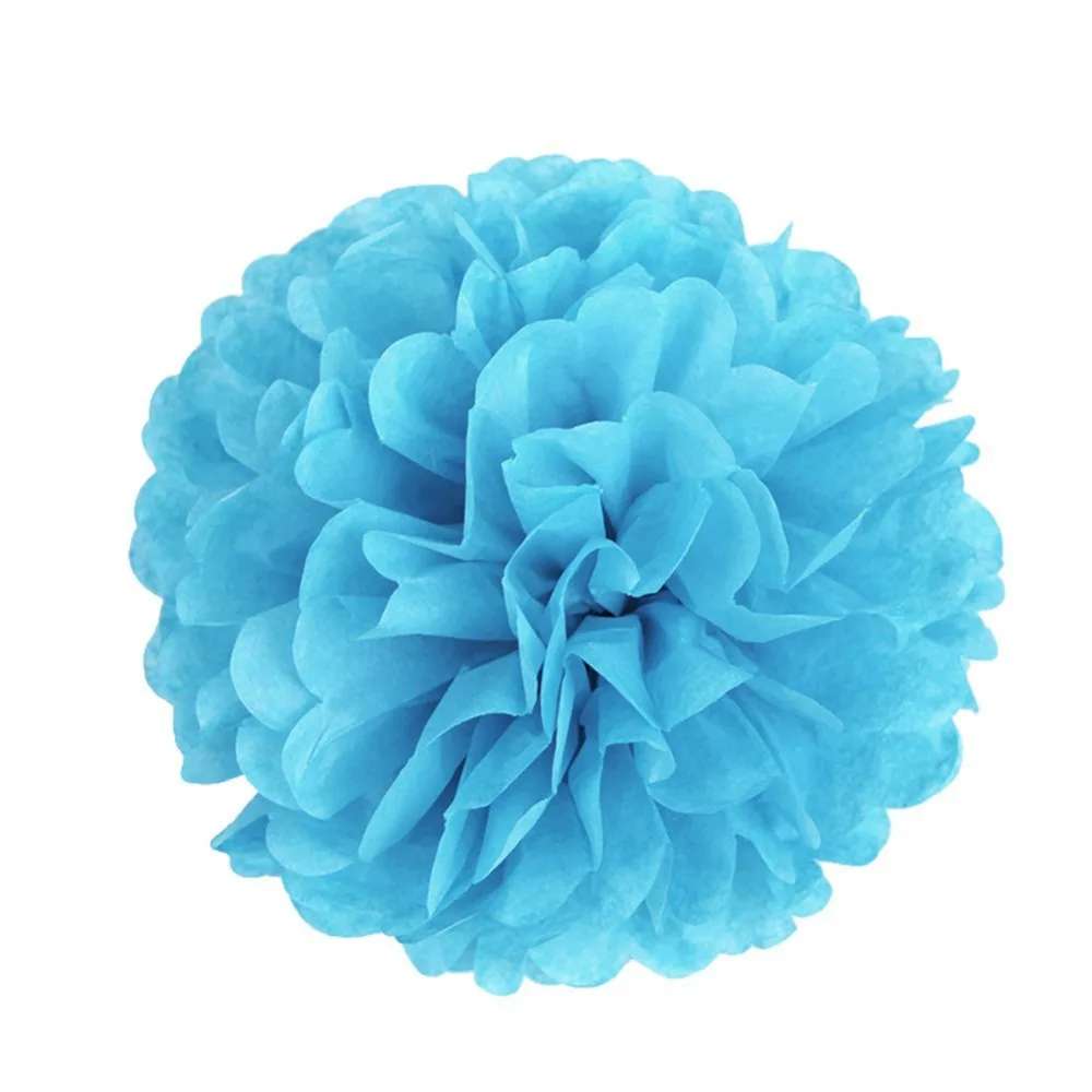 20cm skyblue tissue paper pom pom flower