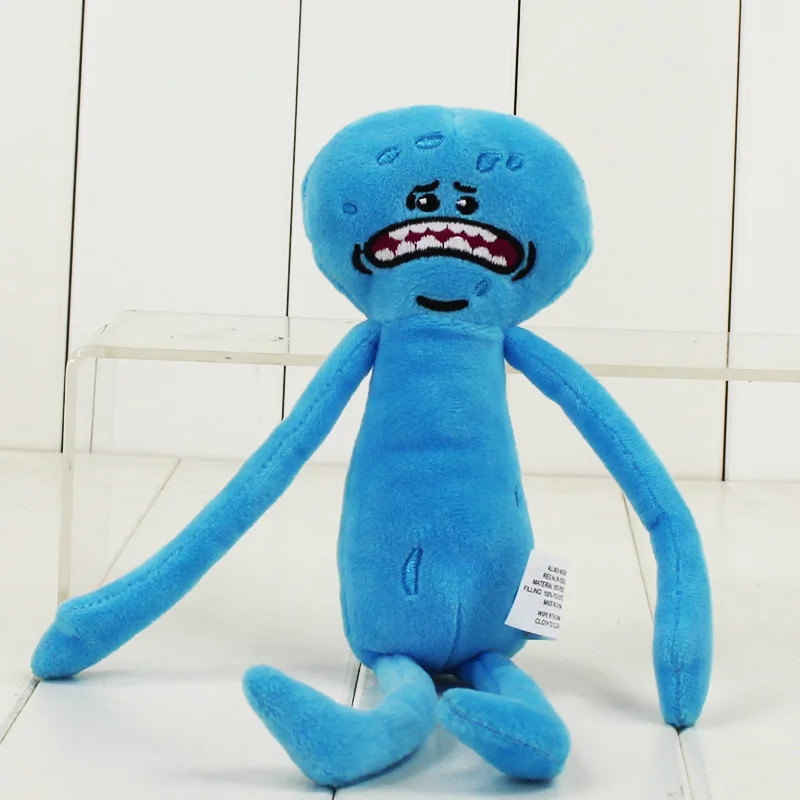 1 шт., 25-30 см, Рик и Морти, Мягкая Плюшевая Кукла Happy Sad Foamy Caddy Meeseeks Jerry Summer Mr. poopybuttole, плюшевые игрушки для детей - Цвет: sad in opp bag