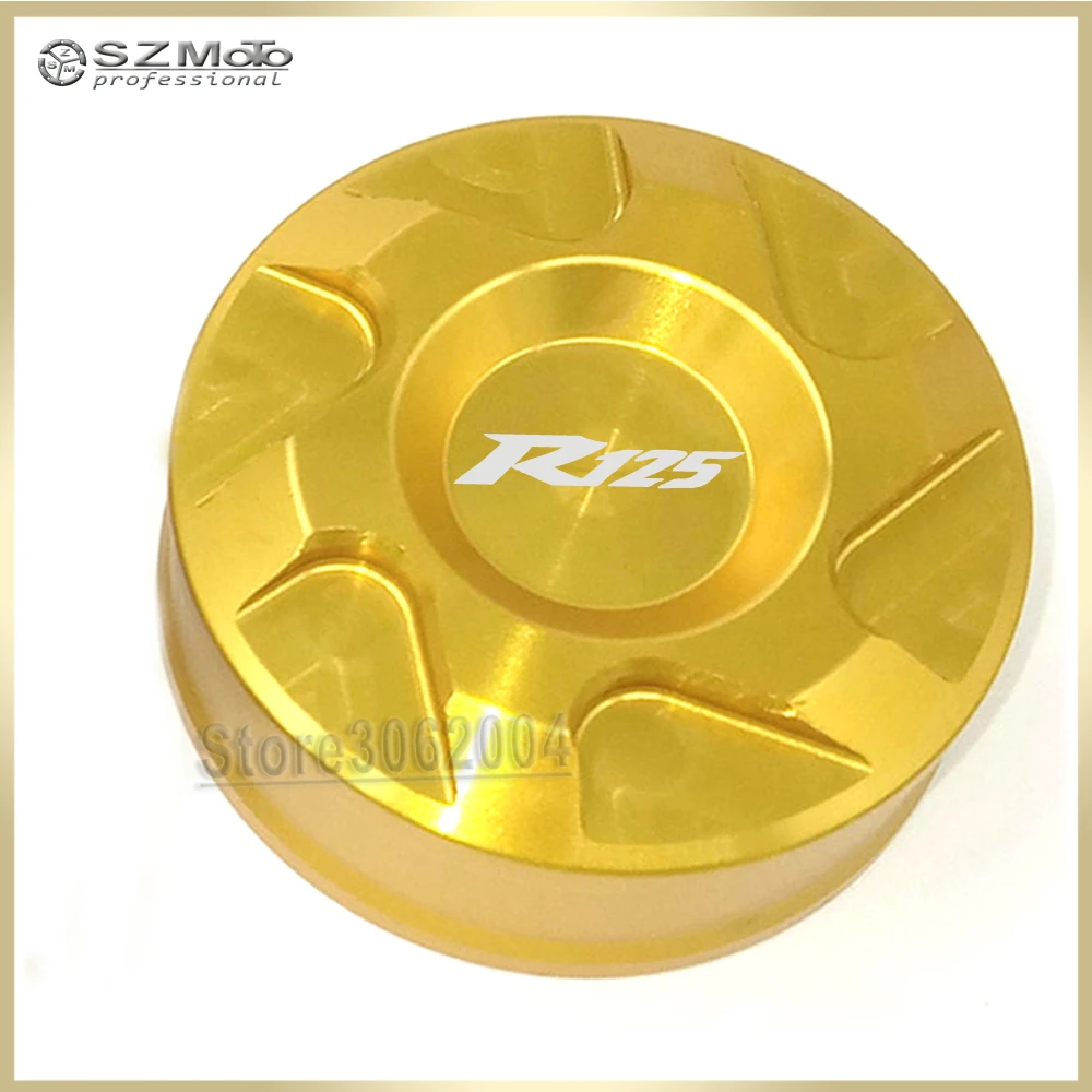 

For YAMAHA YZF R125 YZF-R125 YZFR125 2008-2019 Rear Brake Reservoir Cover Motorcycle Master Cylinder Oil Fluid Cap With Logo