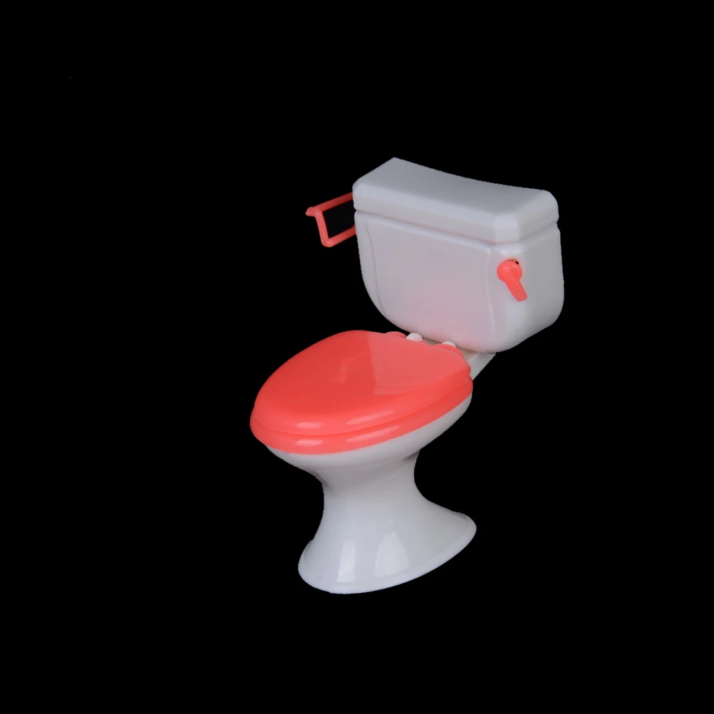 Hot 1pcs Plastic Toilet Doll Toys Bathroom Home Furniture 