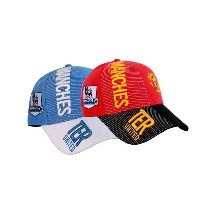 

World Soccer/Football Team Hat Collection 3D Embroidered Adjustable Baseball Cap For Manchester United