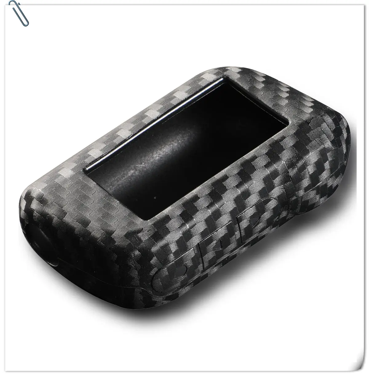 Keyforkess 10X custodia in Silicone al carbonio per Starline A93 A63 A96 auto 2 vie allarme telecomando sensore controllo LCD portachiavi copertura Car Styling - HTB1.60ESmzqK1RjSZPcq6zTepXaM