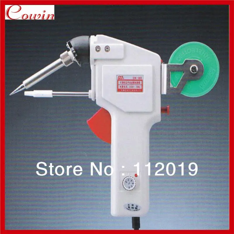 

Free shipping 80w 200~450 degree Temperature Adjustable Hand Automatic Send Tin Electric heating weld pencil Soldering Iron gun