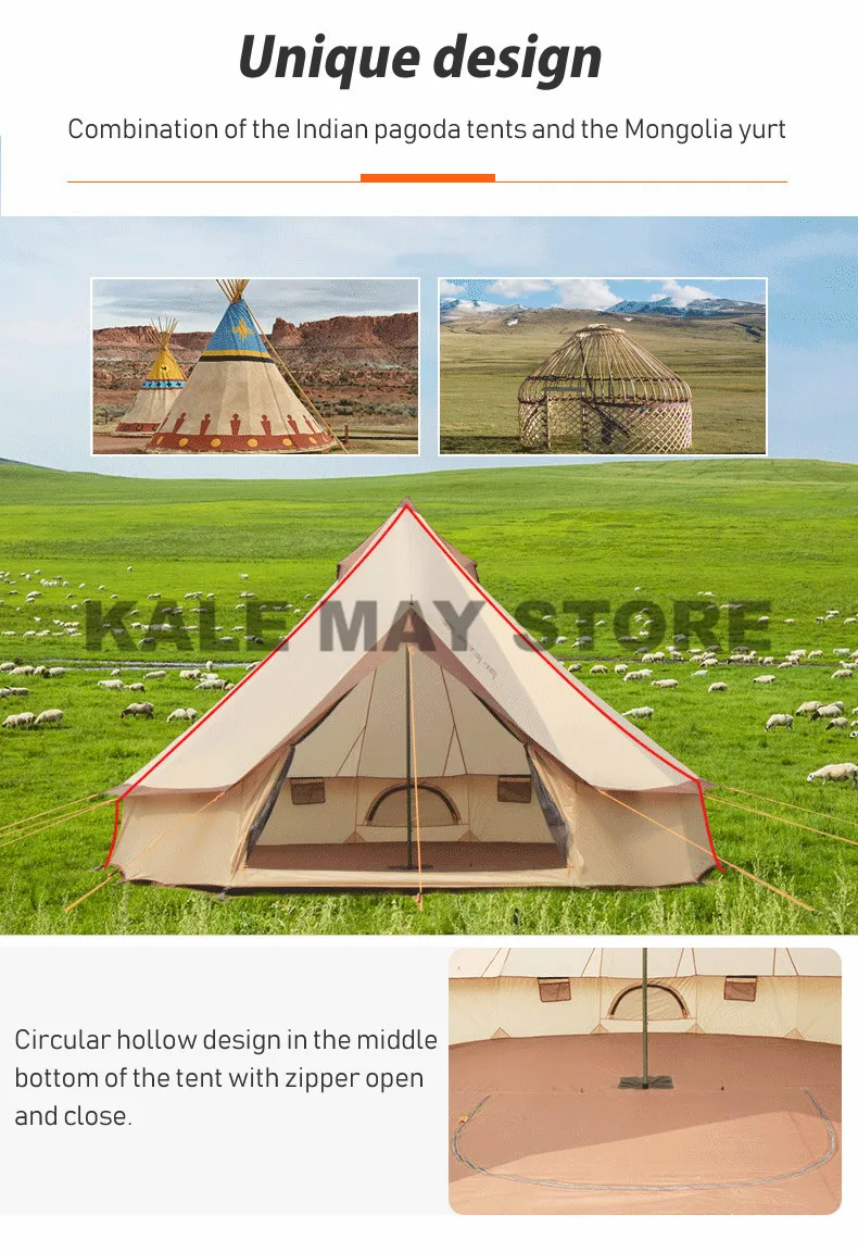 Barraca da Família para a Auto drive Tenda ao ar Grande Espaço Yurt Mongolia 8 10 Pessoa Livre à Prova d' Água Oxford Camping Selvagem Sobrevivência Piquenique 7 da pessoa 8-10 do yurt da mongólia