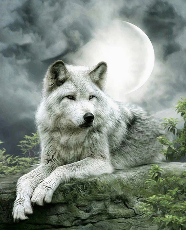 Rhinestone-painting-crystal-Home-Decor-DIY-Diamond-painting-moon-Wolf-3D-cross-stitch-pattern-diamond