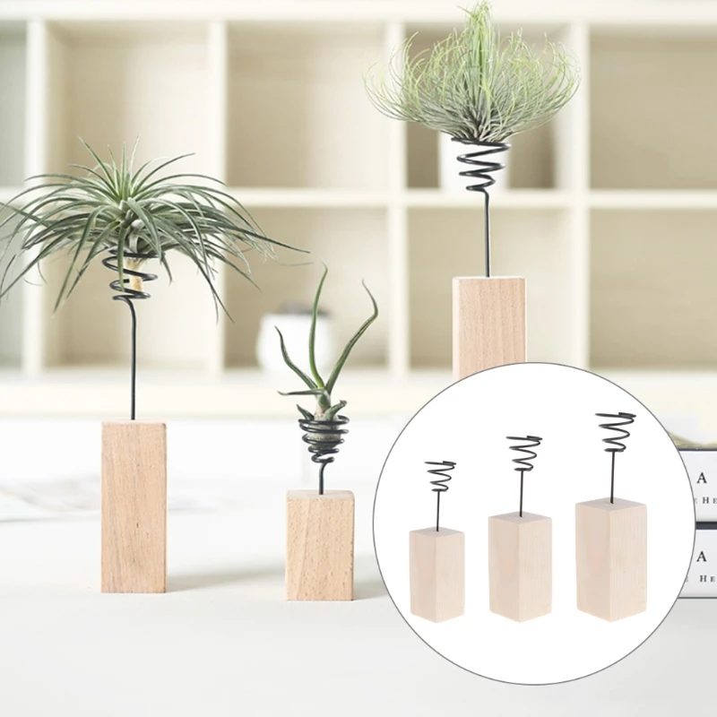 

New Year Air Plant Stand Holder Container Tabletop Tillandsia Planter Desk Display Rack Creative Vases Home Decor Christmas