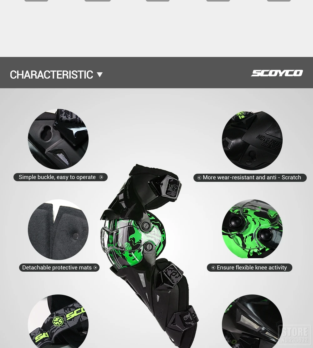 Scoyco мотоциклетные наколенники для мужчин Защитное снаряжение наколенники Rodiller оборудование для мужчин t gear Мотокросс Joelheira Moto
