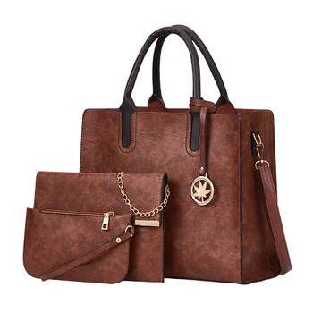 

2019 3pcs/set Leather Handbags Big Women Bag High Quality Casual Female Bags Trunk Tote Spanish Brand Shoulder Bag Ladies Large