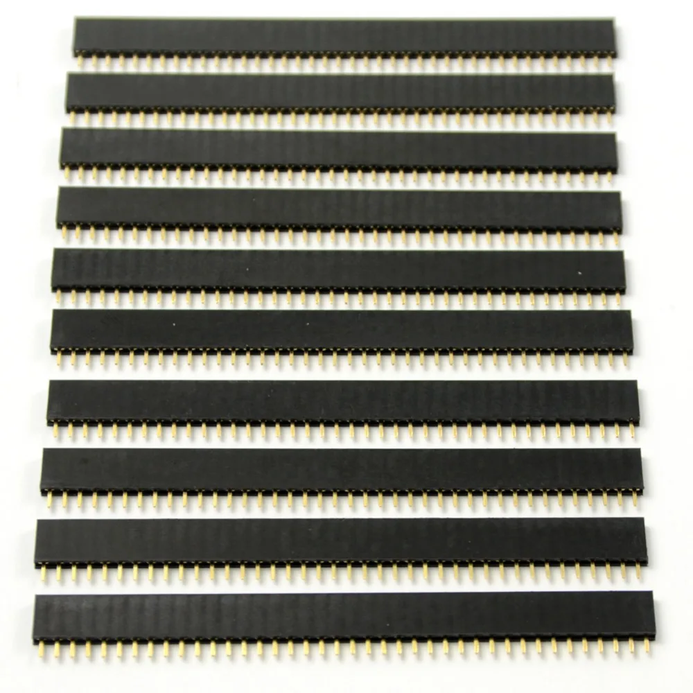 10 шт. 1 * 40Pin Однорядный гнездовой разъем 2 54 мм с разъемом VE026 P|Соединители| |