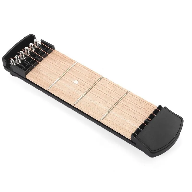 Portable Wooden Pocket Guitar Finger Exercise Practise Tool Gadget 6