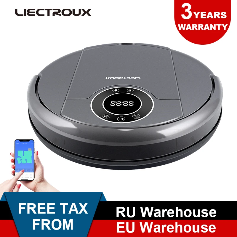 LIECTROUX робот пылесос ZK808 WiFi App управление картография Гироскоп навикация с памятью