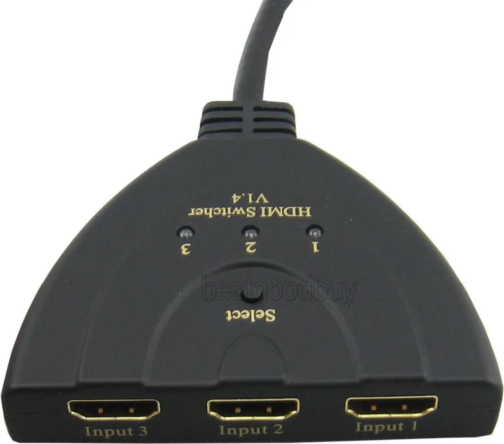 High Speed 3 PORT HDMI SWITCHER SPLITTER PIGTAIL SWITCH