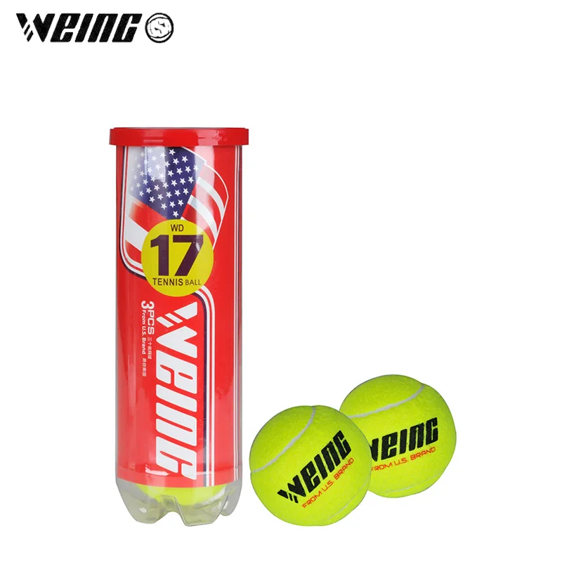 WEING 3 шт./компл. высокая эластичность прочный теннис II тренировочный мяч спортивная тренировочная Резина волокна теннисные мячи для теннисных видов спорта practi