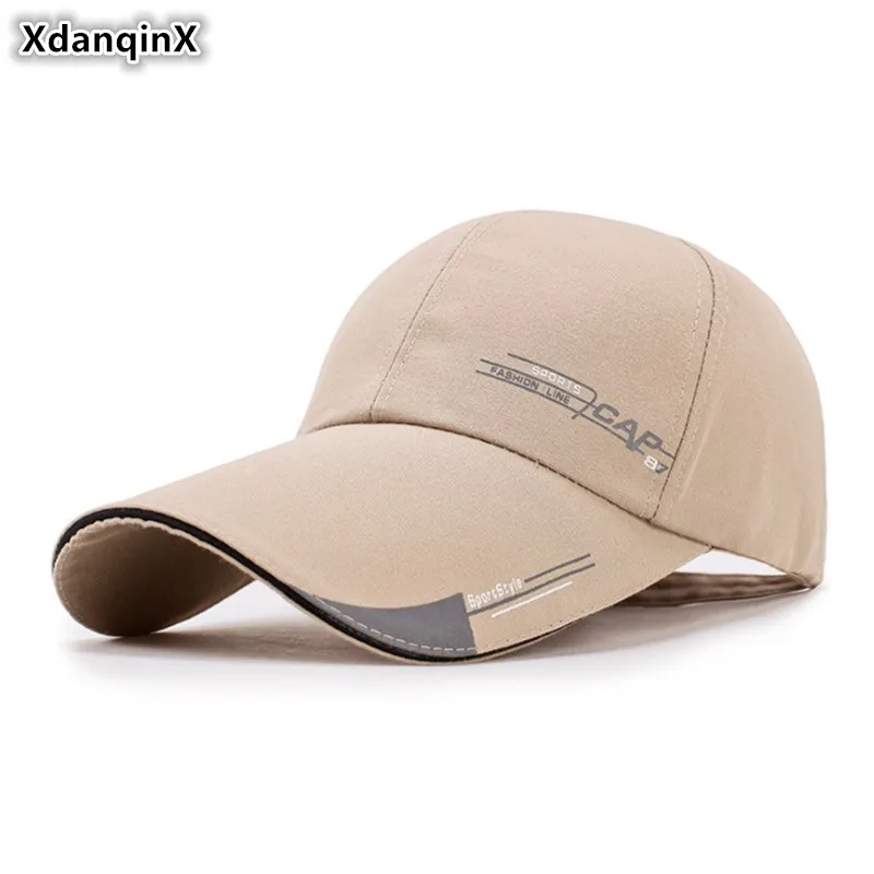 Сверхдлинный солнцезащитный козырек XdanqinX Хлопковые бейсболки для мужчин и