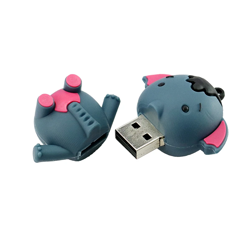 Новый флэш накопитель в виде серого слона 64 ГБ USB карта памяти диск 8 16 32 внешнее