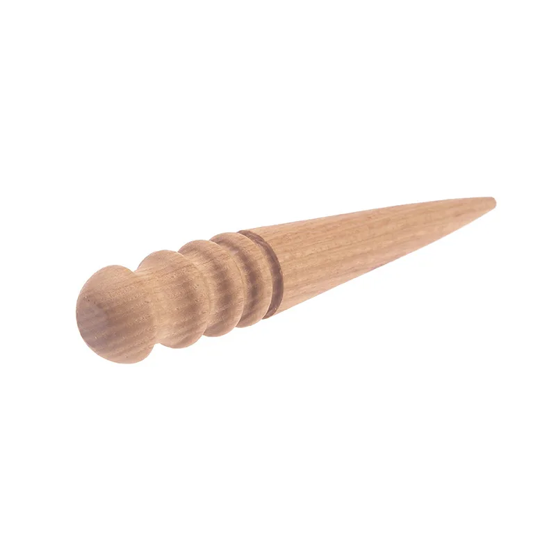 Multi-Size Wood Slicker Leathercraft Tool Solid Wood Burnishing Edge for Polished Edge Professional Leather Craft Working Tool