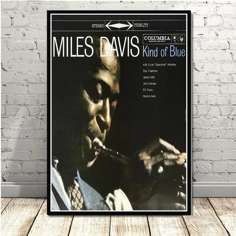 Posters and Prints Miles Davis Poster Kind Of Blue Jazz Music Album Poster Wall Art Picture Canvas Painting for Room Home Decor - Цвет: 0015