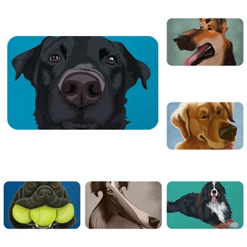 

Golden Retriever Border Collie Dog Pet Mat Bath Carpet Decorative Anti-Slip Mats Room Car Floor Bar Rugs Door Home Decor Gift