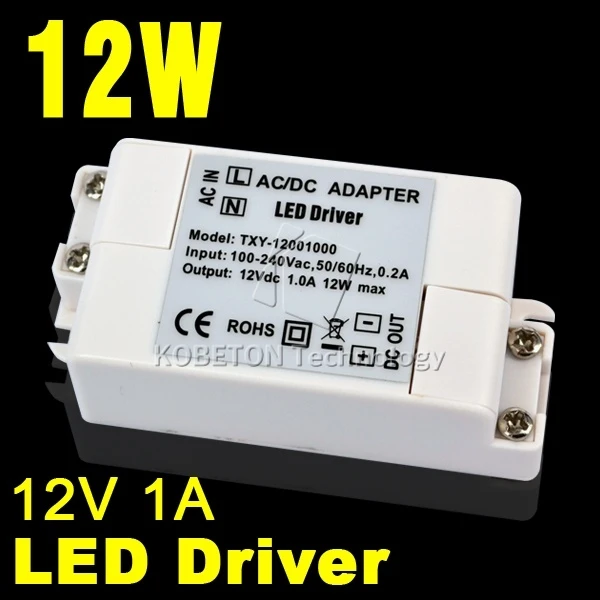 

Universal AC DC Adapter LED Driver AC 100-240V 50/60Hz 0.2A DC 12V 1A 12W Light Lighting lamp Transformer 2 Years Warranty!!