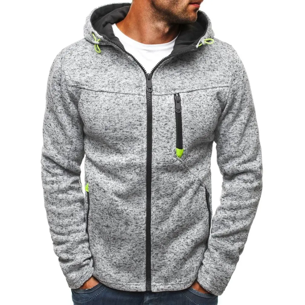 

Plus Size 3XL Men Hoodies 2018 Autumn Winter Hooded Sweatshirts Slim Zipper Mens Coat Bomber Jackets Sportwear Moletom Cardigan