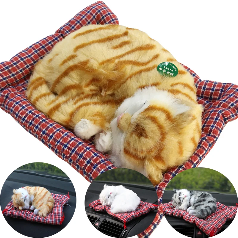 Free Shipping Cute Cat Doll Car Toy Cat Emulational Cat For Car Interior Decoration Furnishing Articles