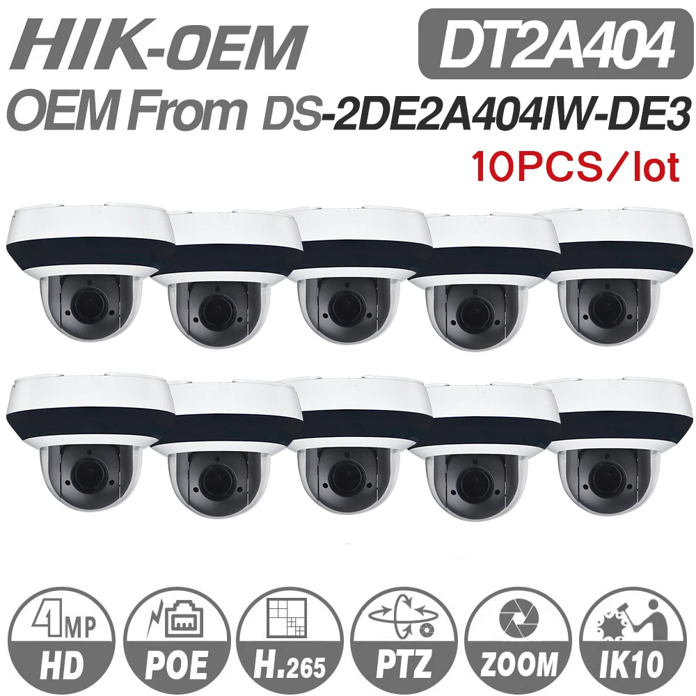 Hikvision 4MP 4x Zoom PTZ Camera DS-2DE2A404IW-DE3 IR20m H.265 PoE Darkfighter