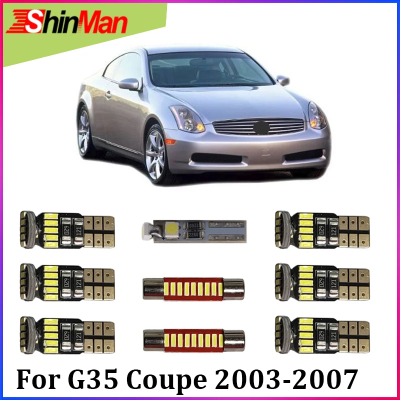 Shinman 10x Error Free Led Car Light Interior Conversion Shinman 10x Error Free Led Car Light Interior Conversion Kit For Infiniti G35 Coupe Package 2003 2007
