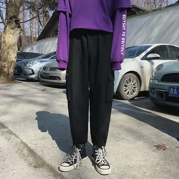 

2020 Cargo Pants Men Mens Streetwear Joogers Pants Sweatpant Male Hiphop Pockets Trousers Overalls Printed