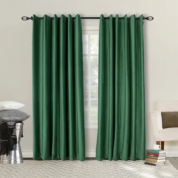 

Blackout Solid Modern Style Curtains For Living Room Kitchen Short Curtain Green Grey Coffee Blue Window Treatments Single Panel