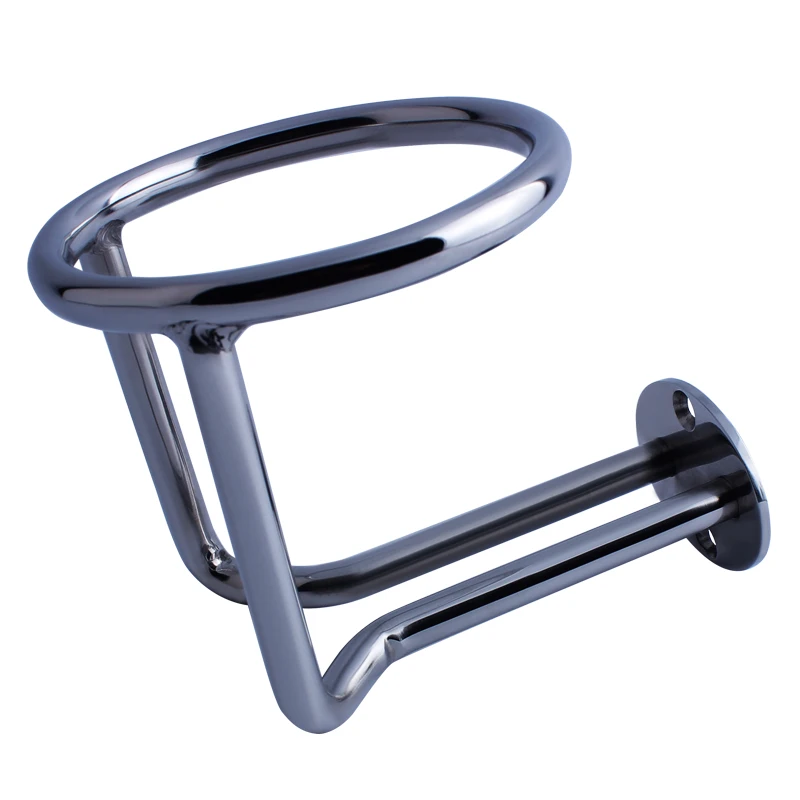 

316 Polished Stainless Steel Single Ring Cup Drink Holder Open ring design
