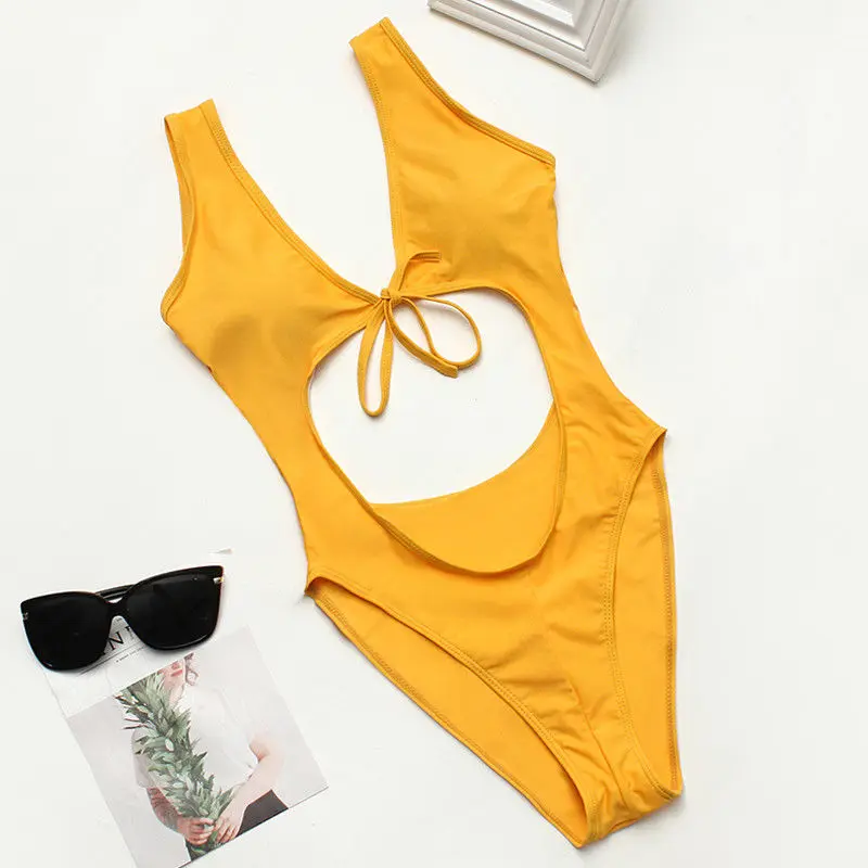 

Summer Sexy Women's One Piece Monokini Push Up Padded Bikini Swimsuit Swimwear Female Bandage Bathing Suit Beachwear Costume