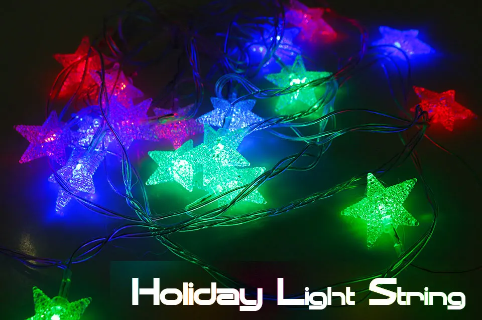 LED Holiday Light 4M 220V EU 110V US Plug Waterproof Fairy Star LED String Light for Home Party Holiday Christmas Decor (1)