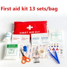 13Sets/Bag Emergency Survival Bag Family First Aid Kit Sport Travel Kits Home Medical Bag Outdoor Car First Aid Tool