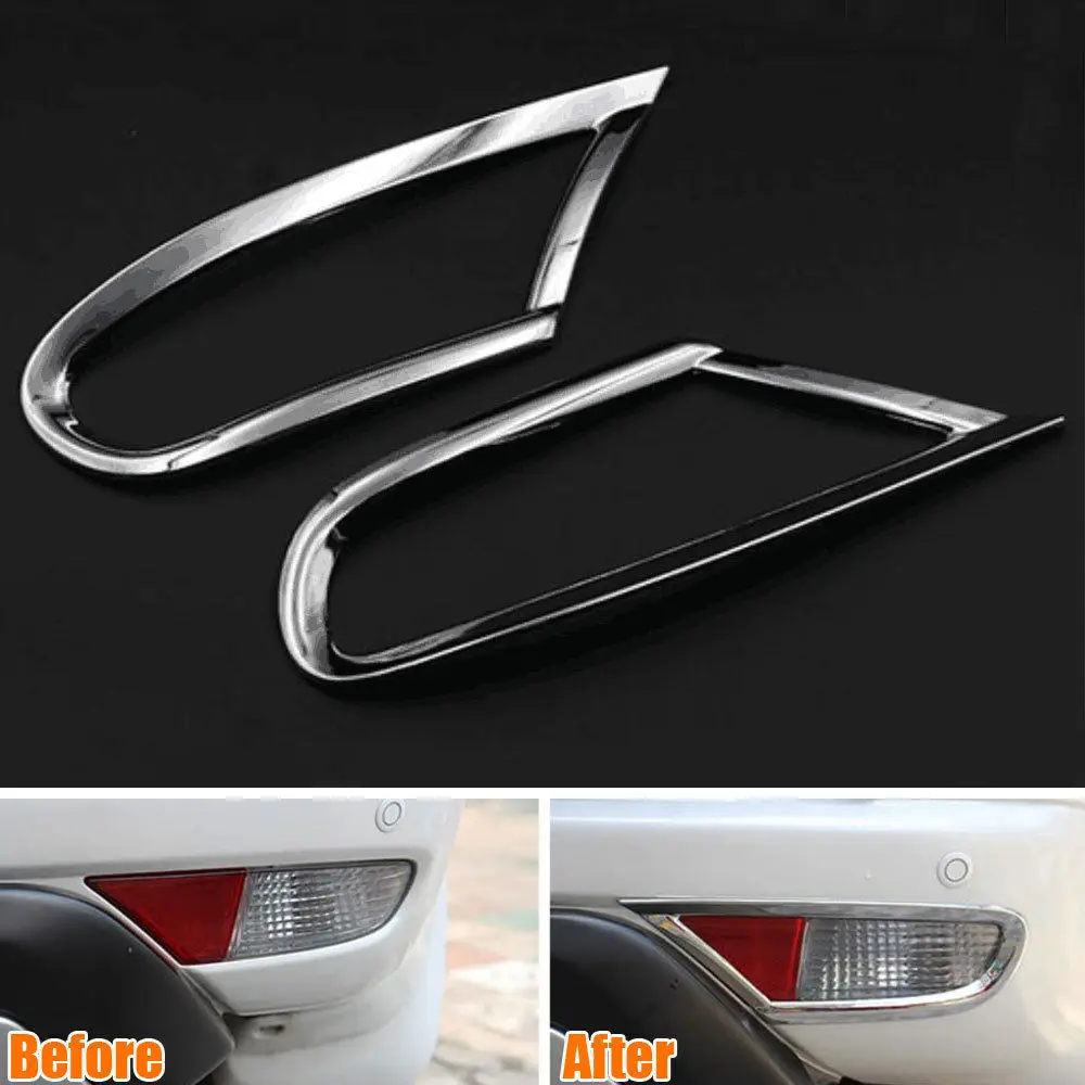 

2pcs/pair ABS Rear Bumper Fog Light Lamp Cover Trim Frame Decoration Garnished For Mitsubishi Pajero Montero Sport 2009-2014
