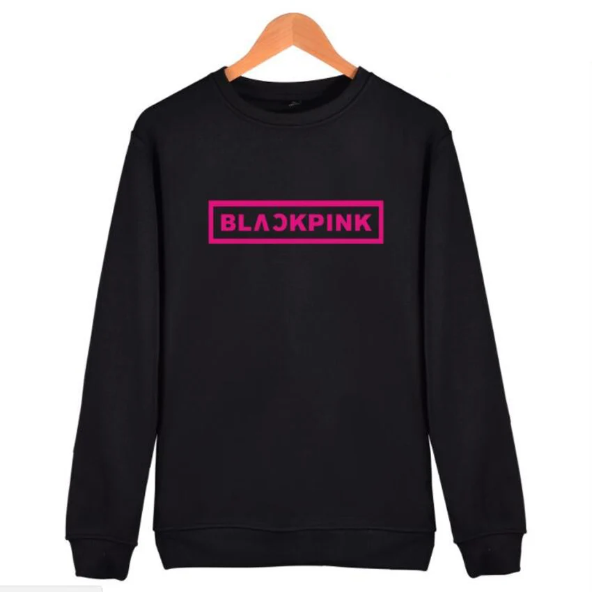 Корейский Kpop девушка группа blackpink Толстовки кофты Для женщин Вентилятор поддерживающая Crewneck Толстовка moletom feminino K-поп одежда