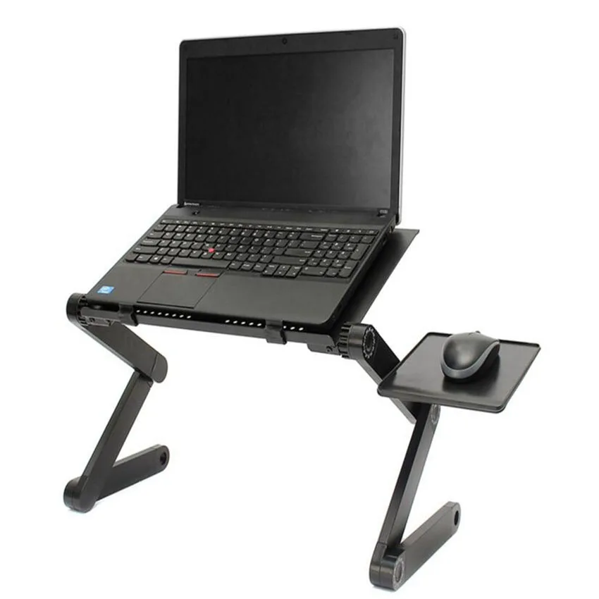  SUFEILE Aluminum Laptop Folding Table Computer desk Stand for Bed 360 degree rotation MultiFunction