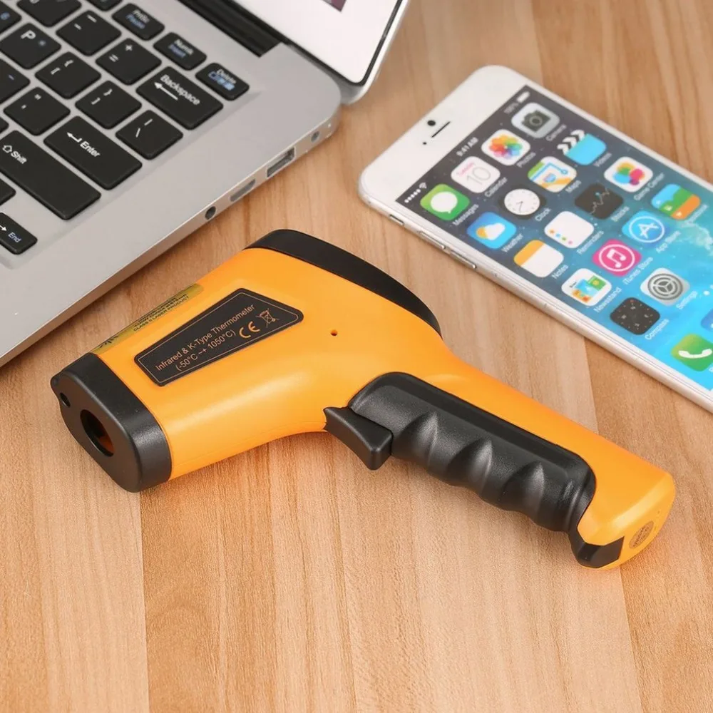 

HT-868 Precise High Temperature Infrared Thermometer With Type K Input Laser And Backlight Range -50 To 1050 Degree Celsius