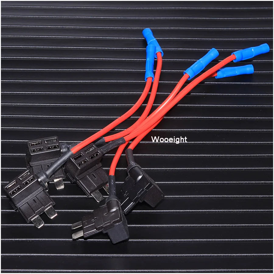 Wooeight 5Pcs Fuse Holder Add-a-circuit TAP Adapter Standard ATT Fuse APS ATT Add-A-Circuit Electronic Device Micro Blade 12V (5)