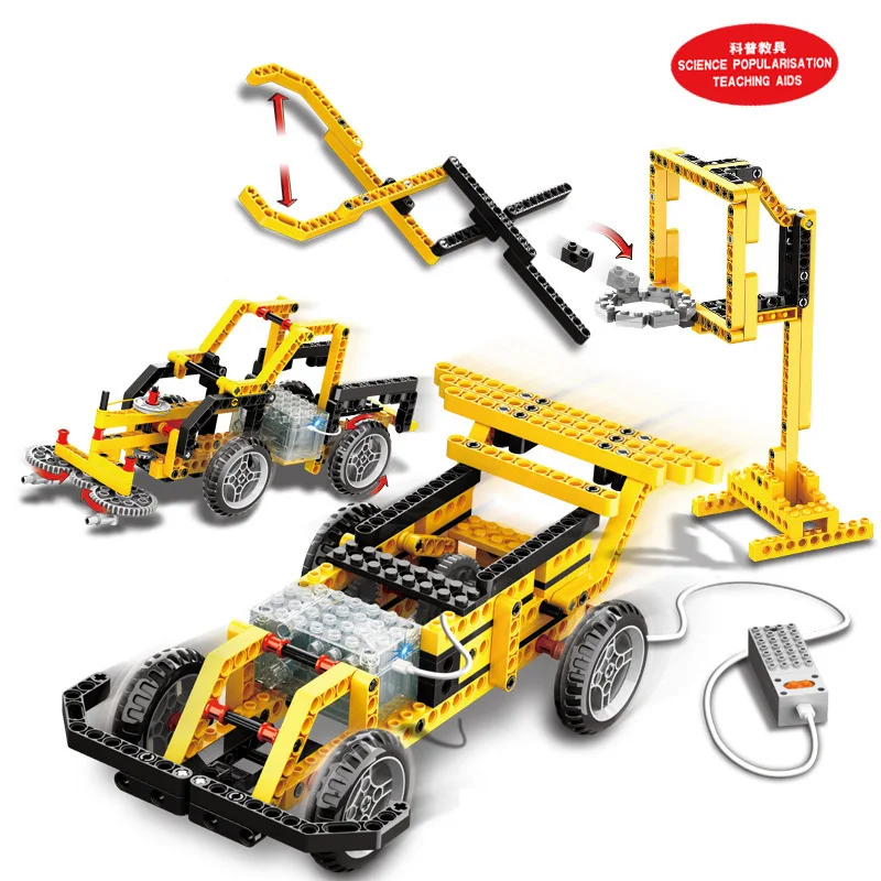 

Educational Learning Toys Kids DIY Set 216pcs Toy Cars Plastic Model Kits Building Bricks Blocks For Boys 4 IN 1 With Motor 1401