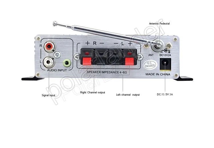 2ch Выходная мощность усилителя звука 15WX2 RMS в виде бабочек, новинка, 12V Мини-автомобиль Hi-Fi цифровой USB FM цифровой усилитель мощности многофункциональная