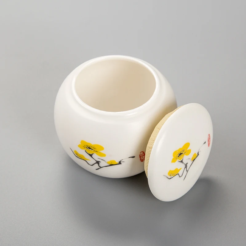 

Tea Box Chinese Style Tea Cans Storage Bottles Tea Canister Ceramics Sealed Cans KungFu Tea Storage Tanks Food Storage Tank H002