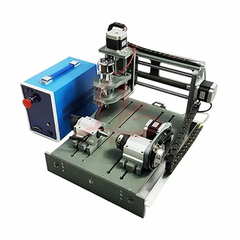 

CNC Engraving Machine 2030 parallel port 4axis wood mini lathe for universal work