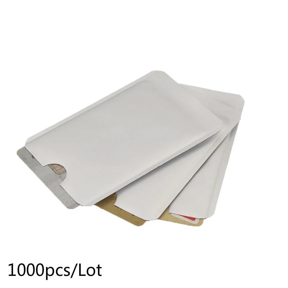 

1000pcs/lot Anti Scan RFID Blocking Sleeve for Credit Card Secure Identity ATM Debit Contactless IC ID Card Protector Blocker